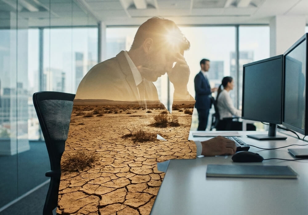 High-functioning professional experiencing emotional numbness and internal exhaustion.