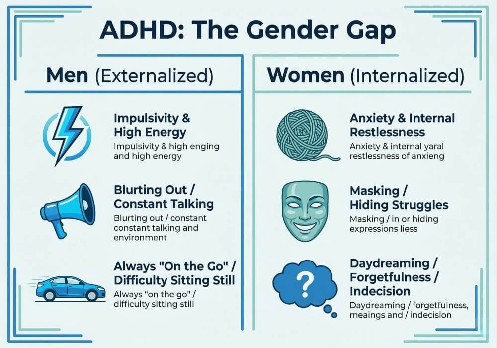 the differences between male and female ADHD presentations.