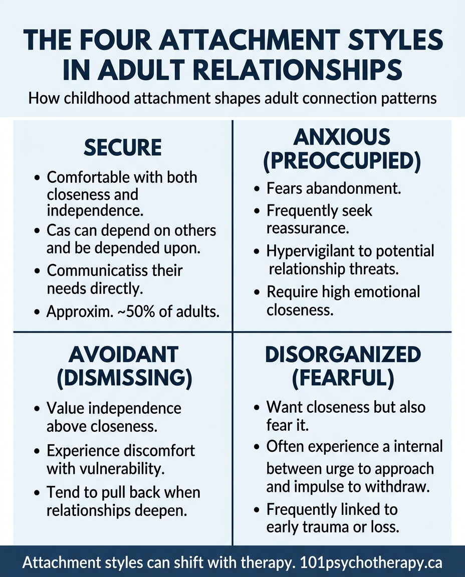 Attachment styles: how your childhood shapes every adult relationship infographic