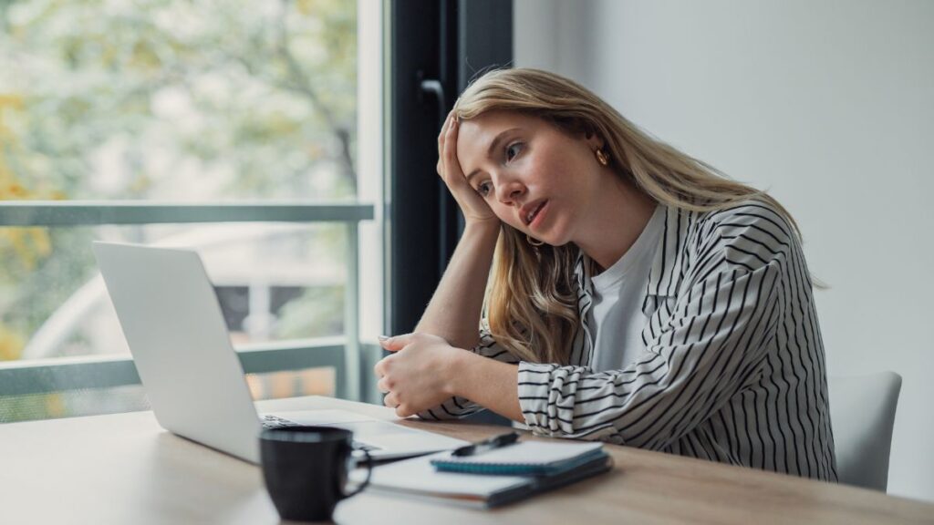 Woman experiencing anhedonia and emotional numbness